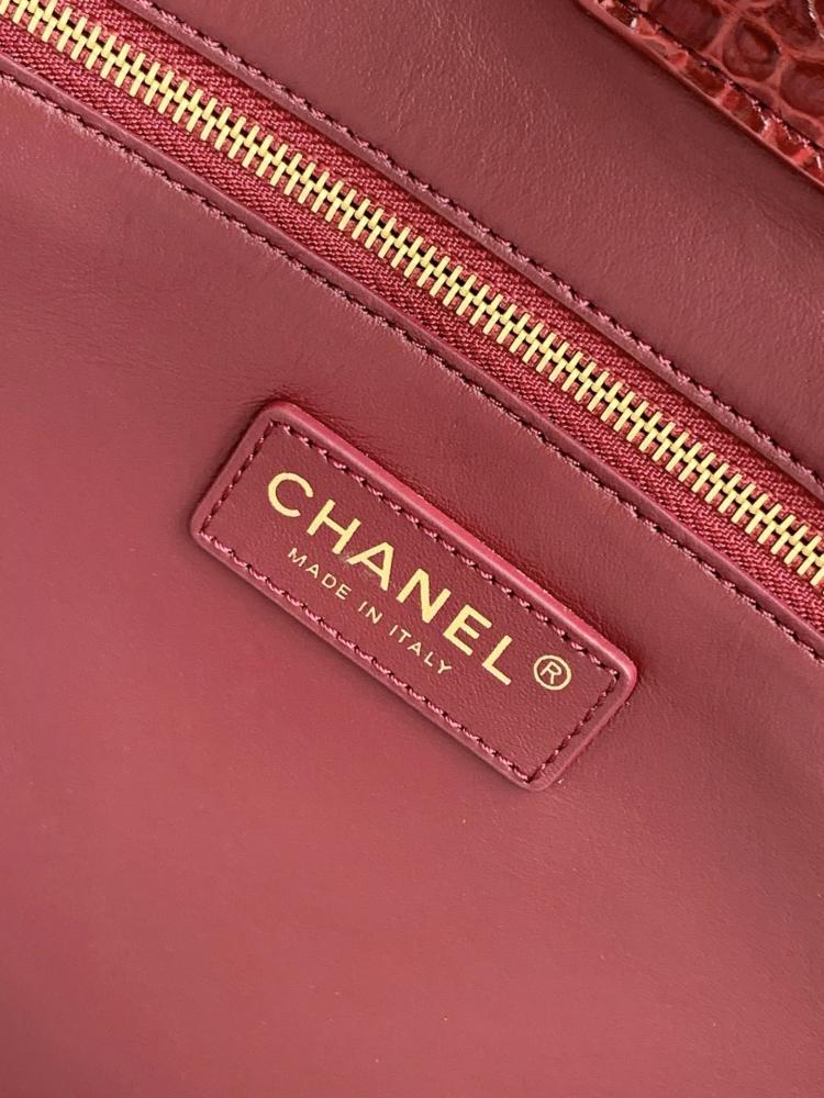 Chanel Large Croc-Embossed Tote Bag