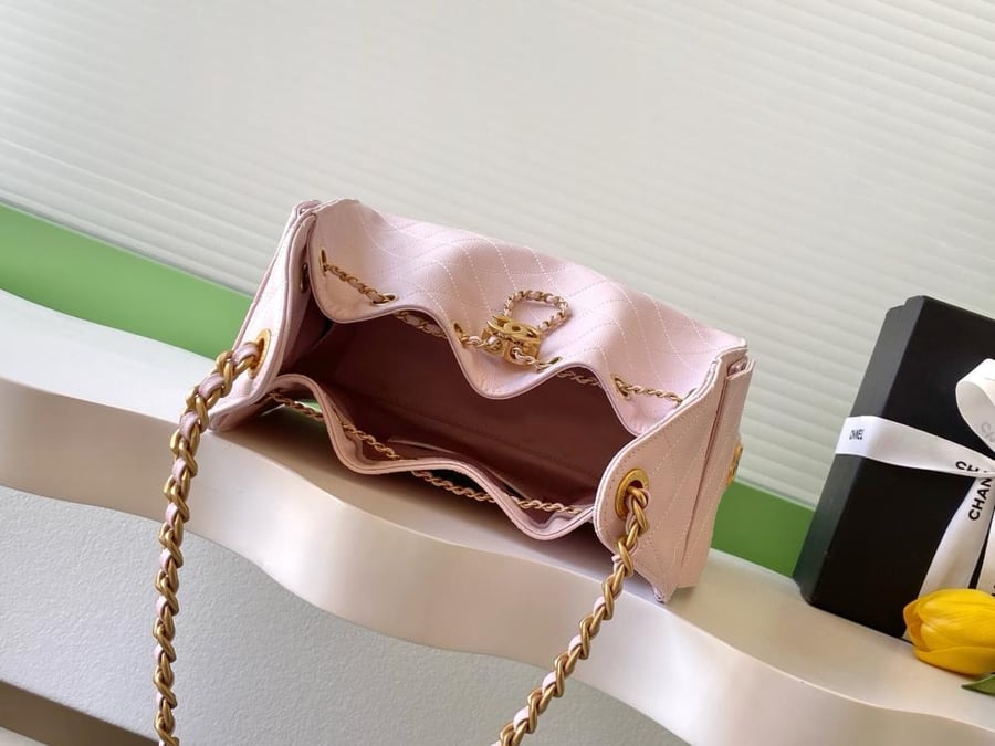 Chanel AS5293 Quilted Hobo Drawstring Bag