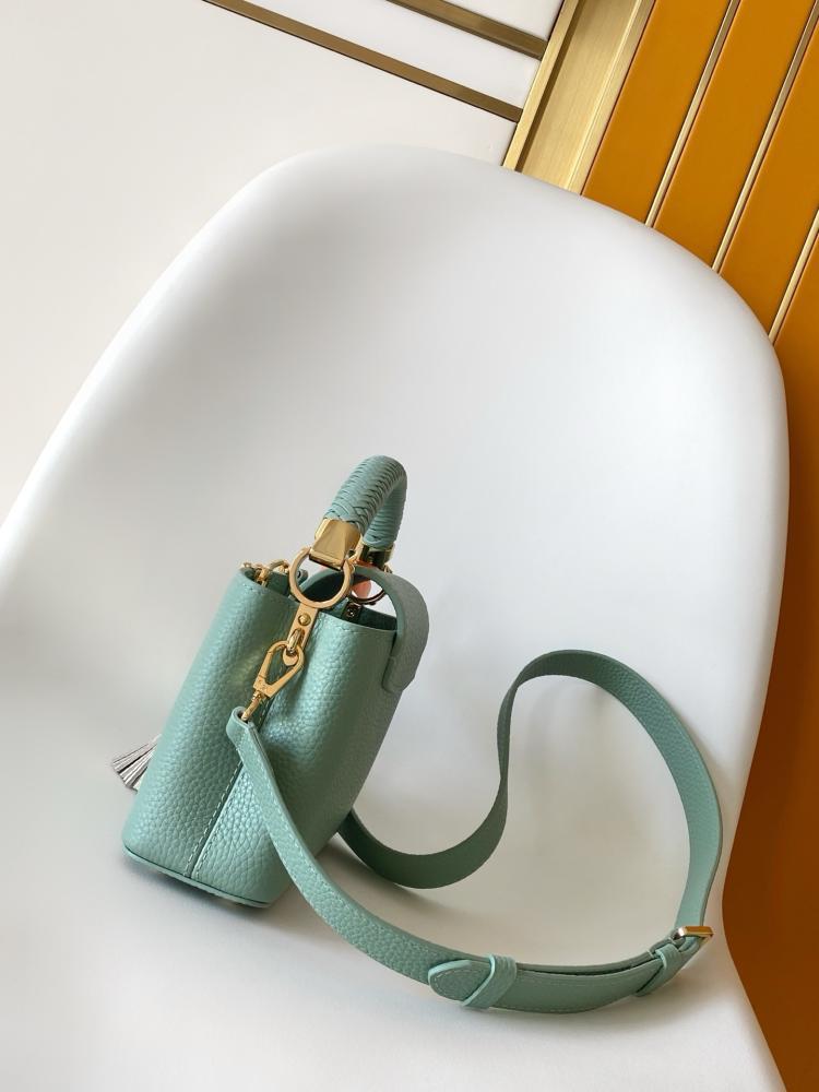 Louis Vuitton Capucines BB Braided Handle Leather Bag