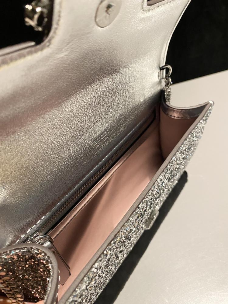 Jimmy Choo Crystal Embellished Clutch Wallet on Chain