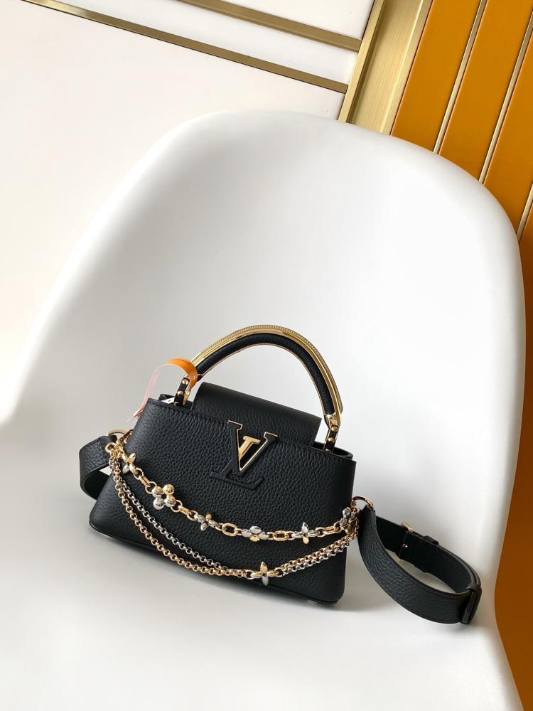 LV Capucines Mini Bag with Chain Detail