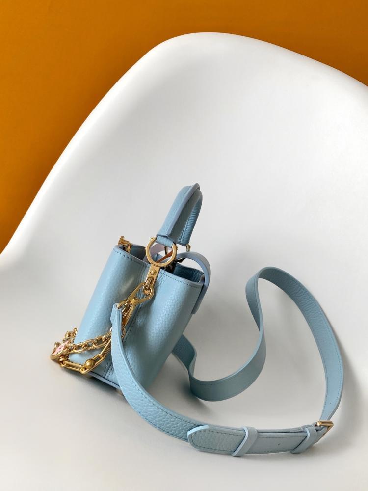 Louis Vuitton Capucines BB Braided Handle Leather Bag