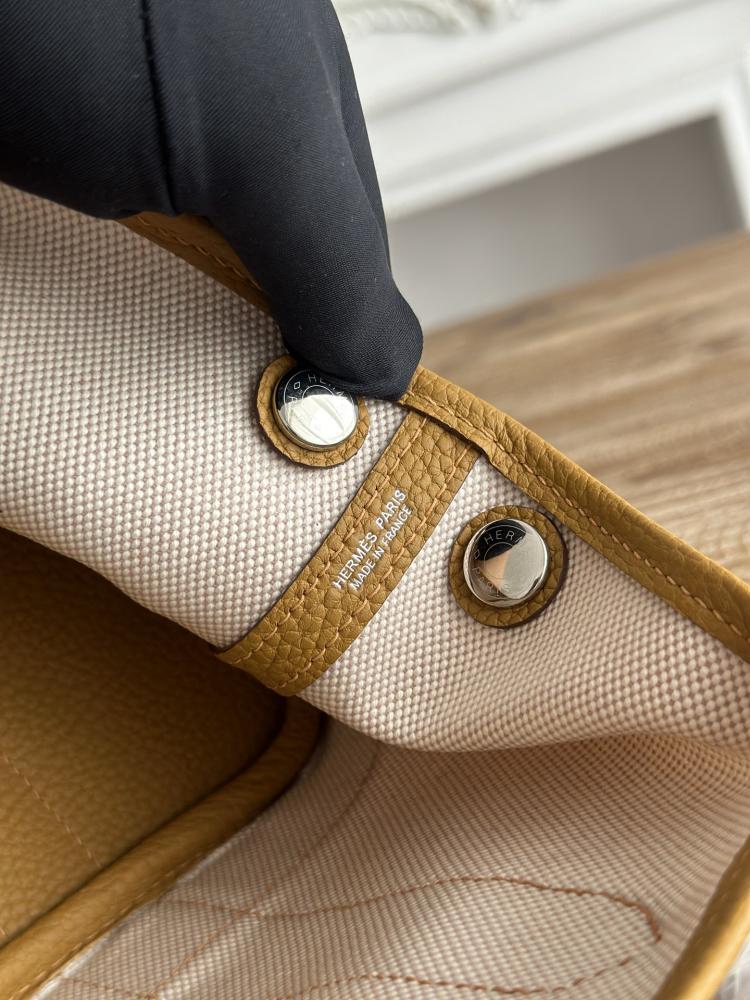 Hermes Néo Garden Party Mini 23 Canvas & Leather Bag