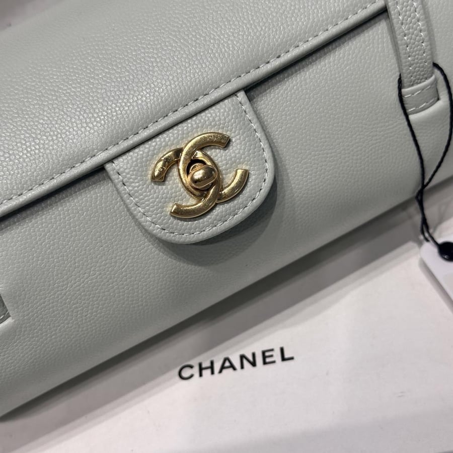 Chanel Grained Leather Cylindrical Bag