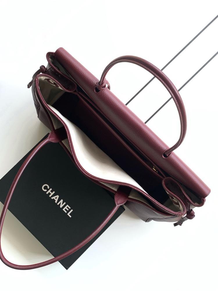 Chanel Grained Leather Tote Bag