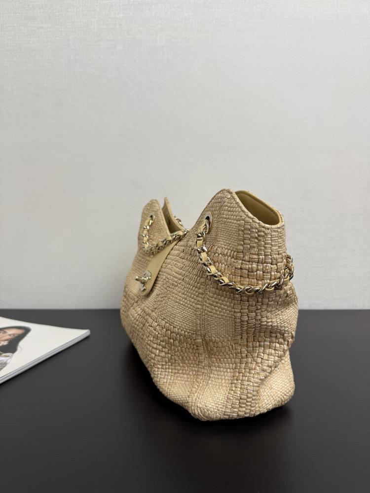 Chanel Woven Raffia Tote Bag