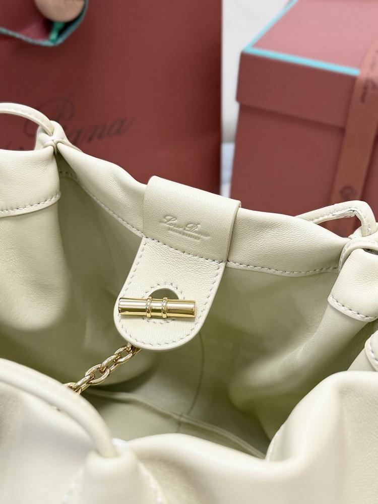 Loro Piana Bale Softy Drawstring Bucket Bag