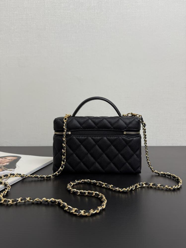 Chanel Quilted Grained Leather Vanity Case