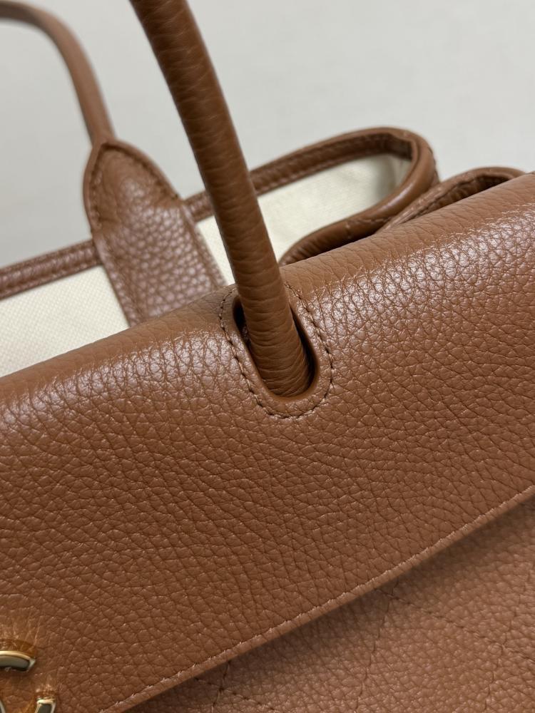 Chanel Quilted Grained Leather East-West Flap Bag