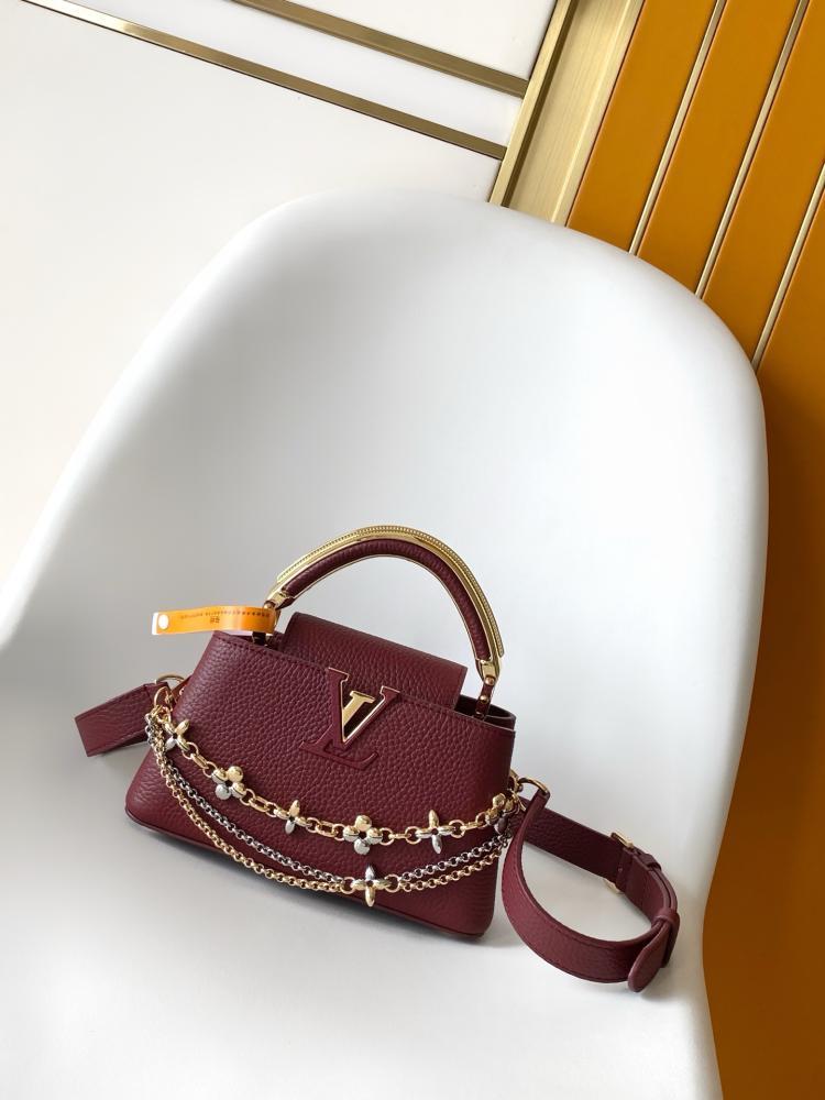 LV Capucines Mini Bag with Chain Detail