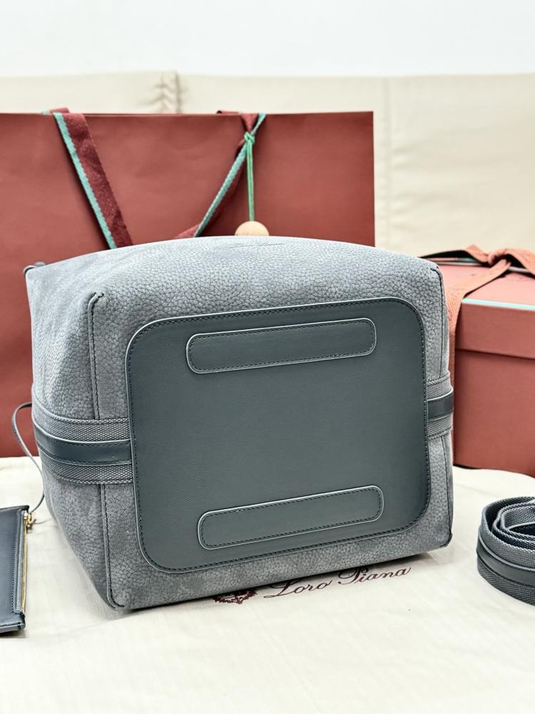 Loro Piana Large Bale Bag in Textured Leather