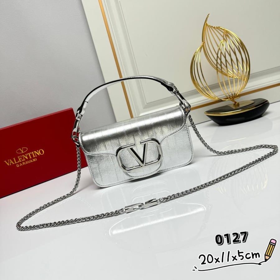 Valentino Garavani Loco Calfskin Leather Bag