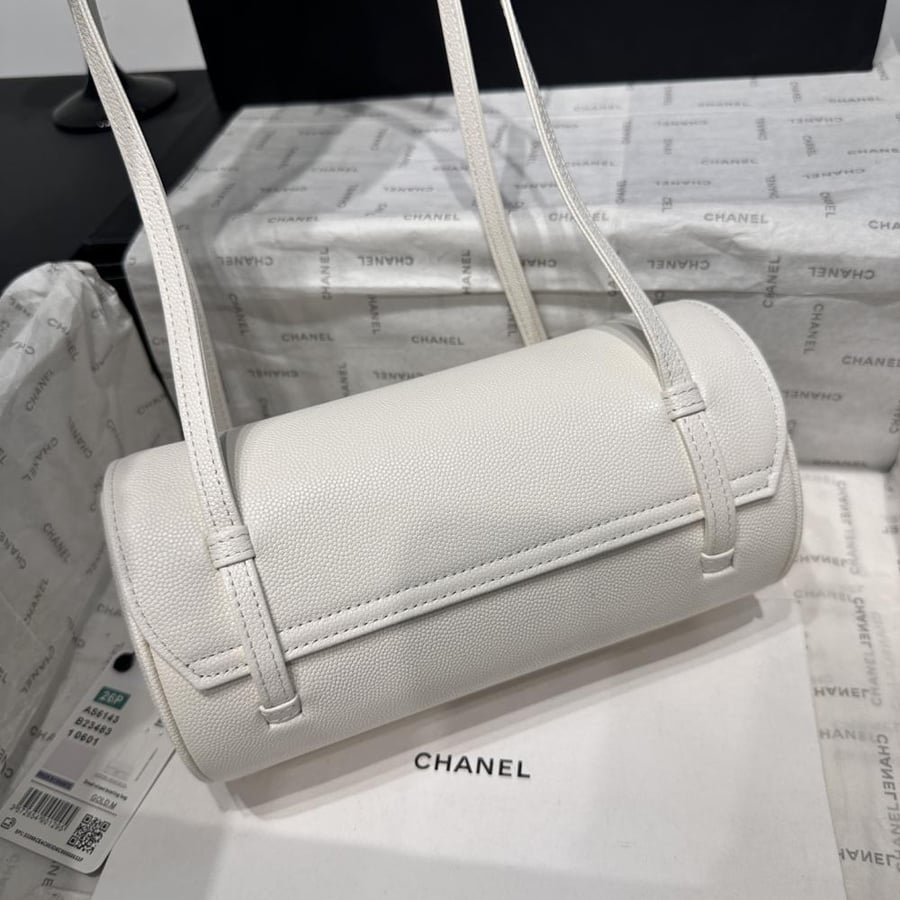 Chanel Grained Leather Cylindrical Bag