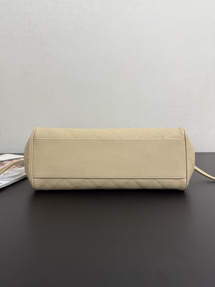 Chanel Quilted Grained Leather East-West Flap Bag
