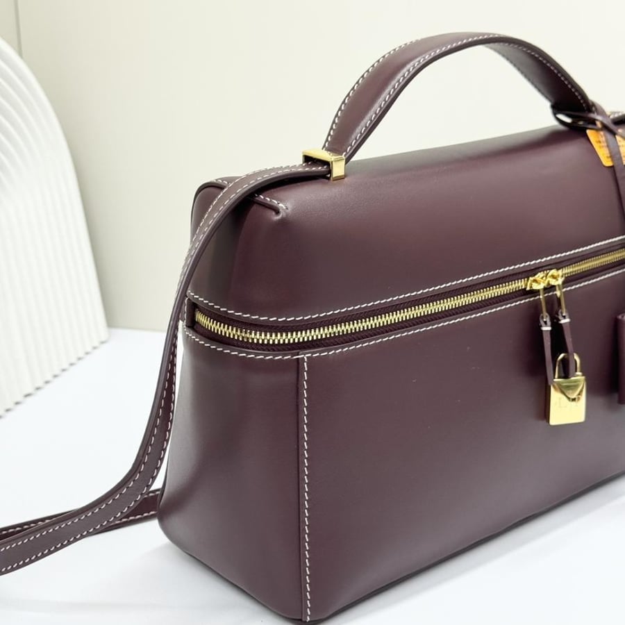 Loro Piana Extra Smooth Leather Top Handle Bag