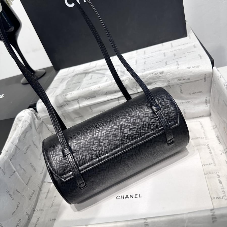 Chanel Grained Leather Cylindrical Bag