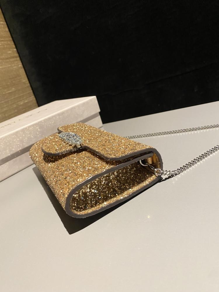 Jimmy Choo Crystal Embellished Clutch Wallet on Chain