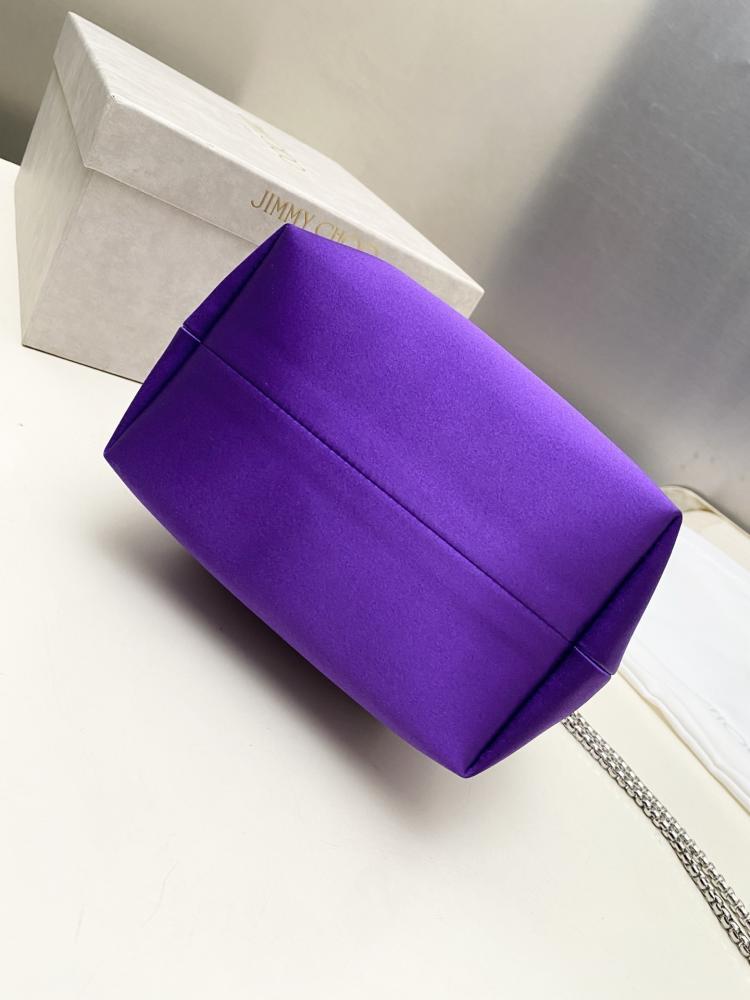 Jimmy Choo Bon Bon Satin & Crystal Embellished Bucket Bag Collection