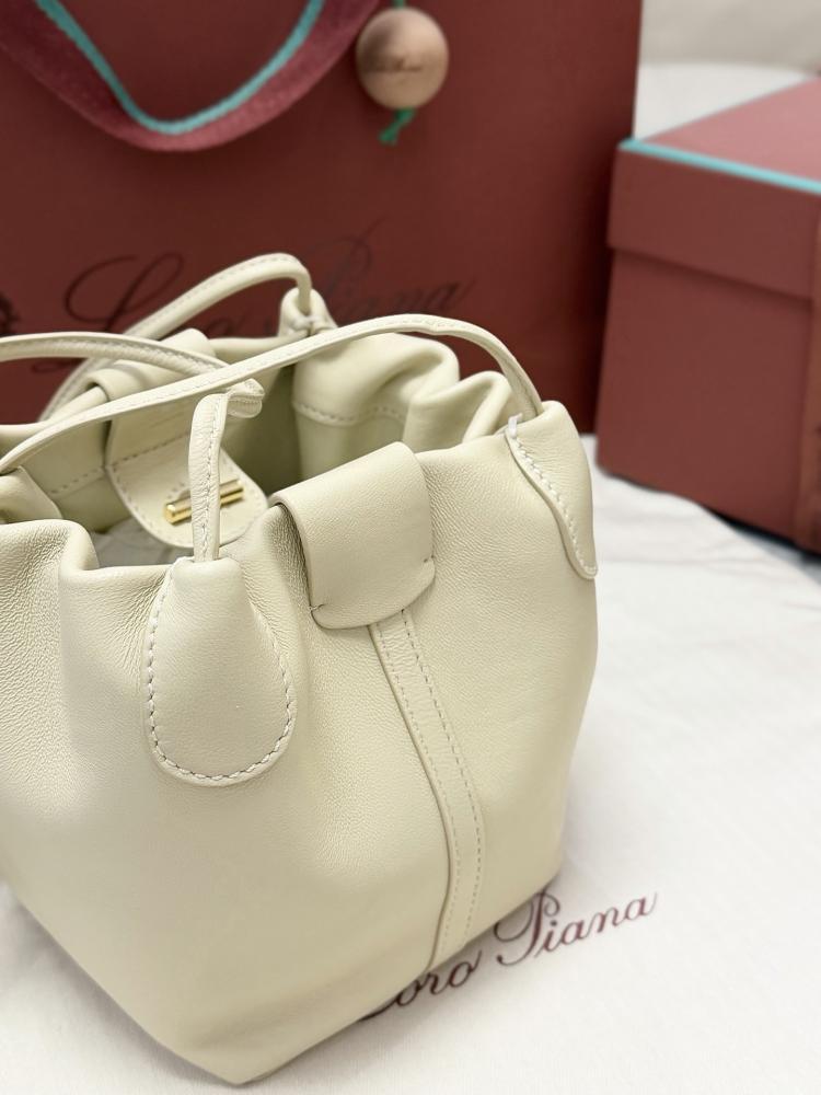 Loro Piana Bale Softy Drawstring Bucket Bag