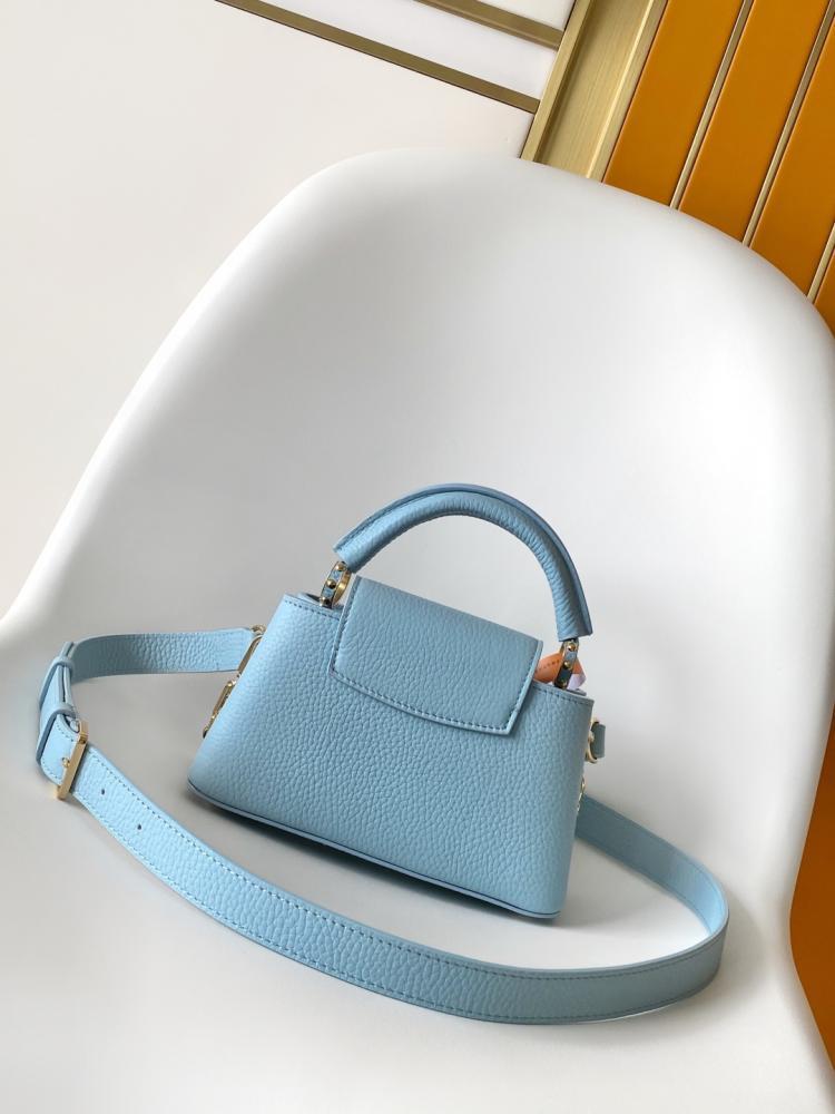 Louis Vuitton Capucines BB Braided Handle Leather Bag
