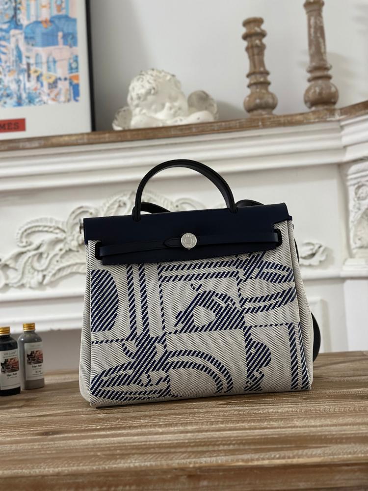 Hermes Herbag Zip 31 (Printed & Patterned Canvas Edition)