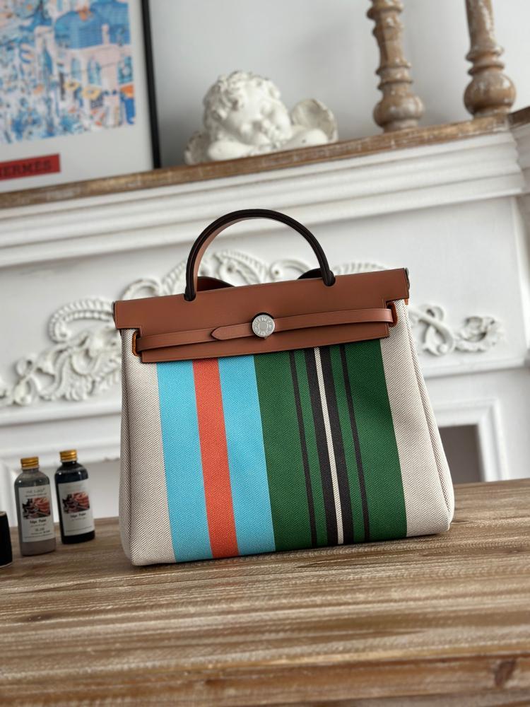 Hermes Herbag Zip 31 (Printed & Patterned Canvas Edition)