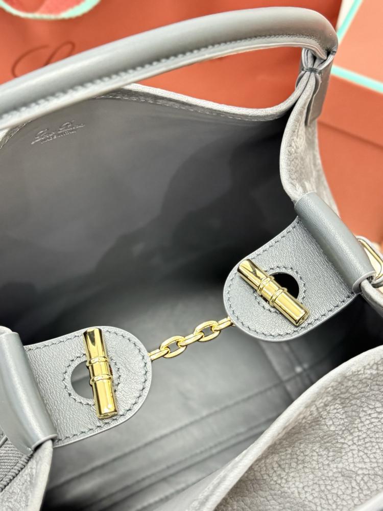 Loro Piana Large Bale Bag in Textured Leather