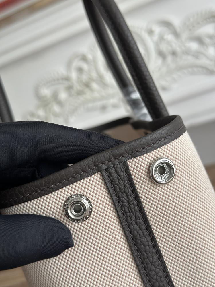 Hermes Néo Garden Party Mini 23 Canvas & Leather Bag
