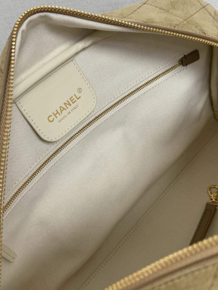 Chanel Quilted Suede Bowling Bag