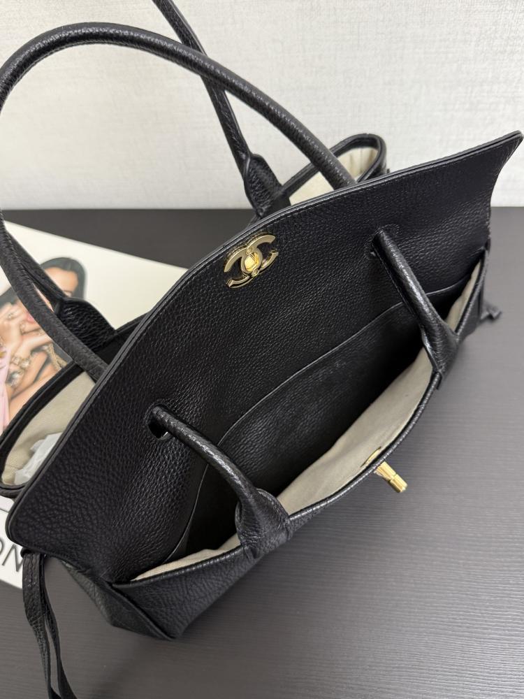 Chanel Quilted Grained Leather East-West Flap Bag