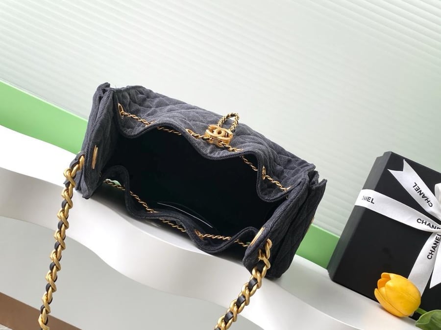 Chanel AS5293 Quilted Hobo Drawstring Bag