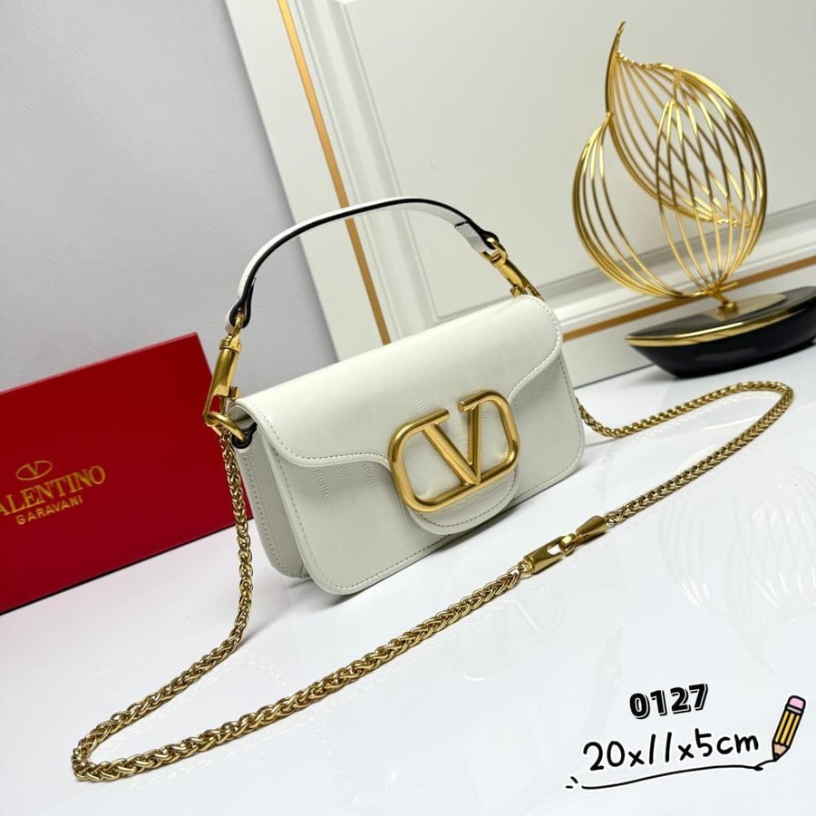 Valentino Garavani Loco Calfskin Leather Bag