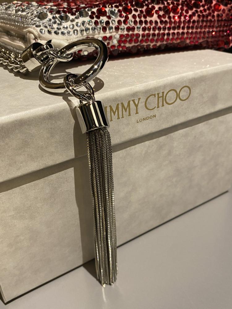 Jimmy Choo Crystal Embellished Pouch Bag