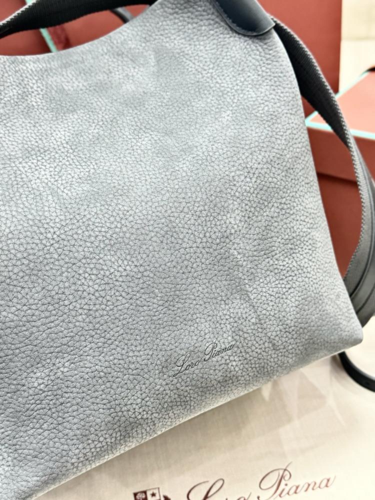 Loro Piana Large Bale Bag in Textured Leather