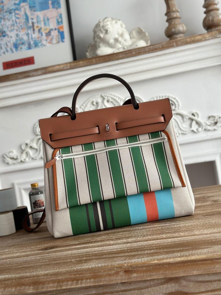 Hermes Herbag Zip 31 (Printed & Patterned Canvas Edition)
