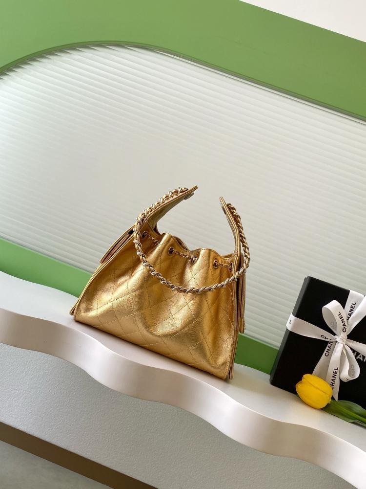 Chanel AS5293 Quilted Hobo Drawstring Bag