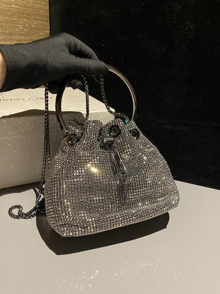Jimmy Choo Bon Bon Embellished Bucket Bag
