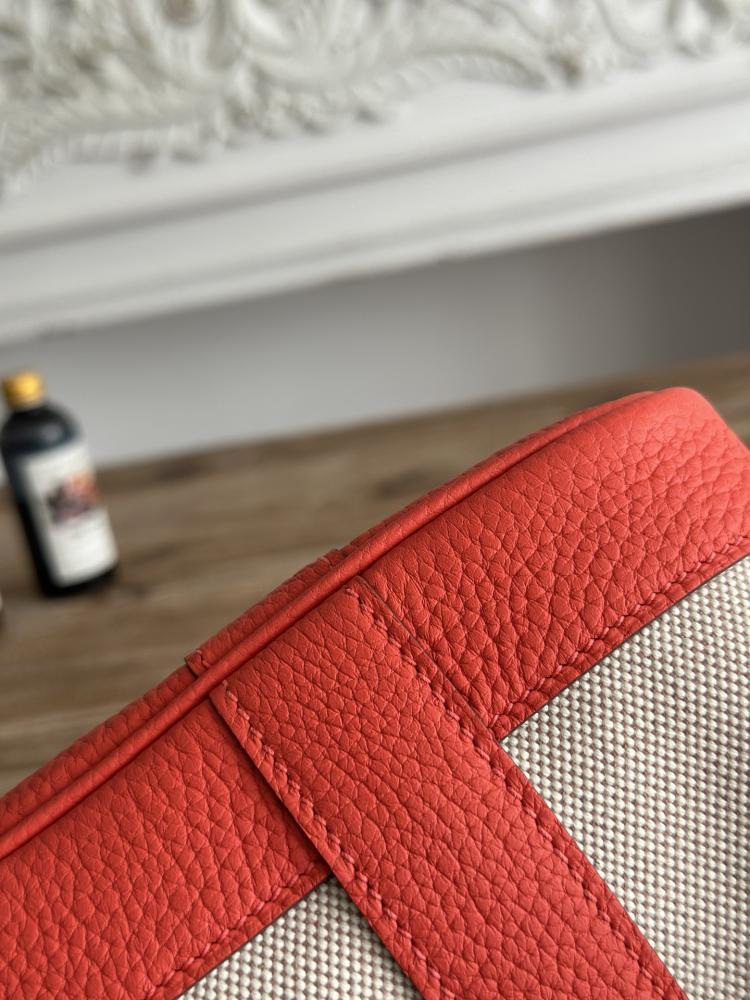 Hermes Néo Garden Party Mini 23 Canvas & Leather Bag