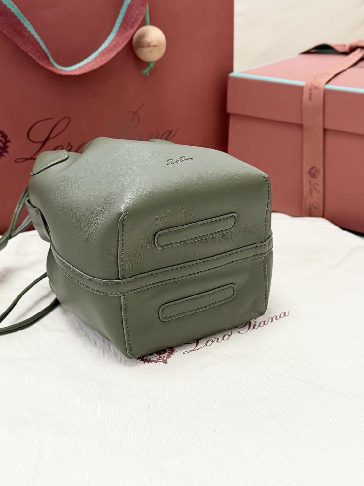 Loro Piana Bale Softy Drawstring Bucket Bag