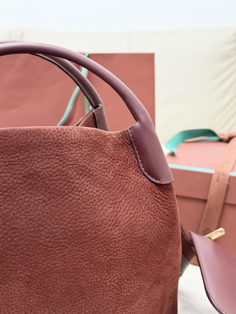 Loro Piana Large Bale Bag in Textured Leather