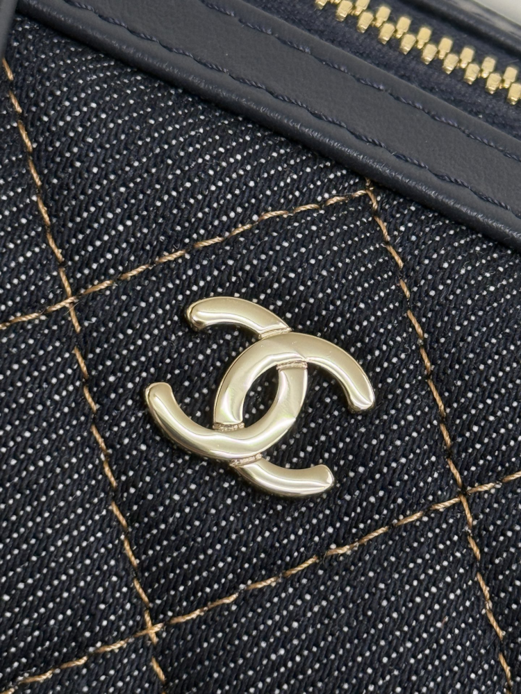 Chanel CC Quilted Denim Trip