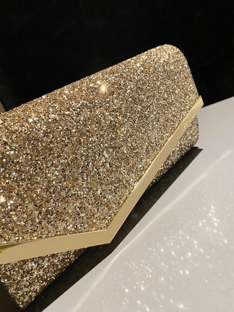 Jimmy Choo Crystal Embellished Clutch Wallet on Chain