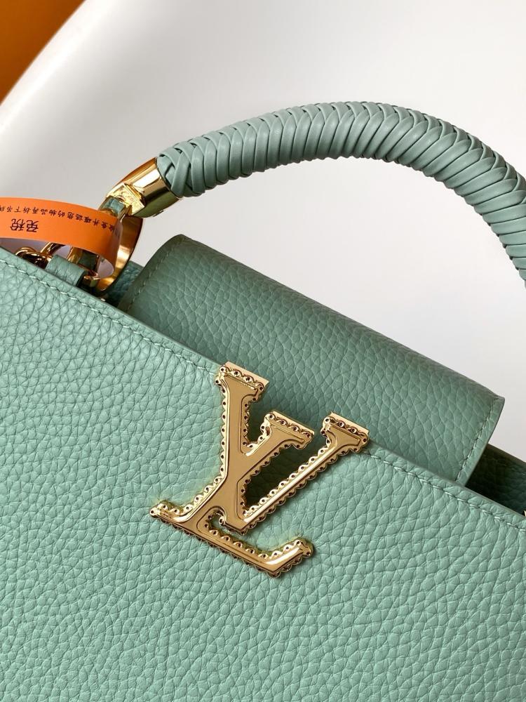 Louis Vuitton Capucines BB Braided Handle Leather Bag