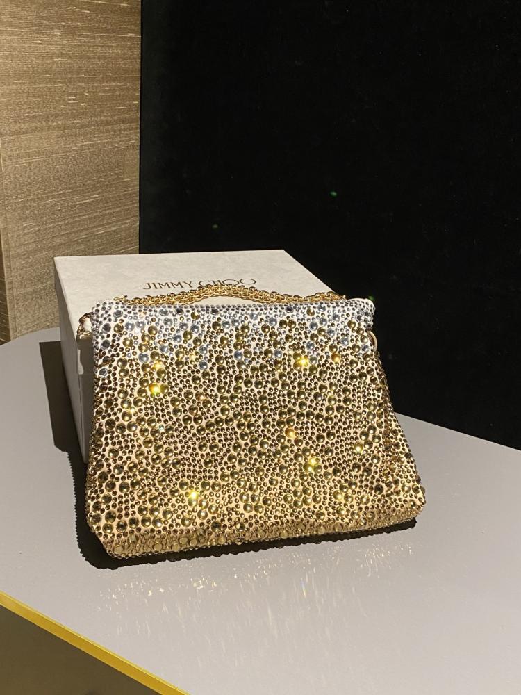 Jimmy Choo Crystal Embellished Pouch Bag