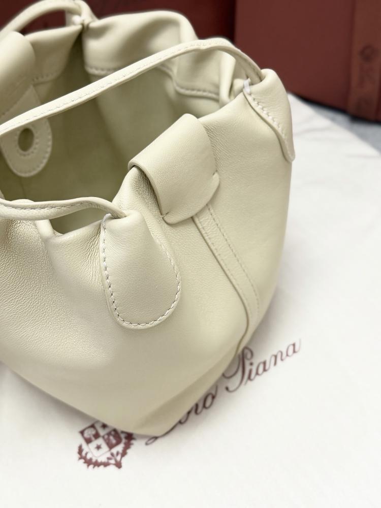 Loro Piana Bale Softy Drawstring Bucket Bag