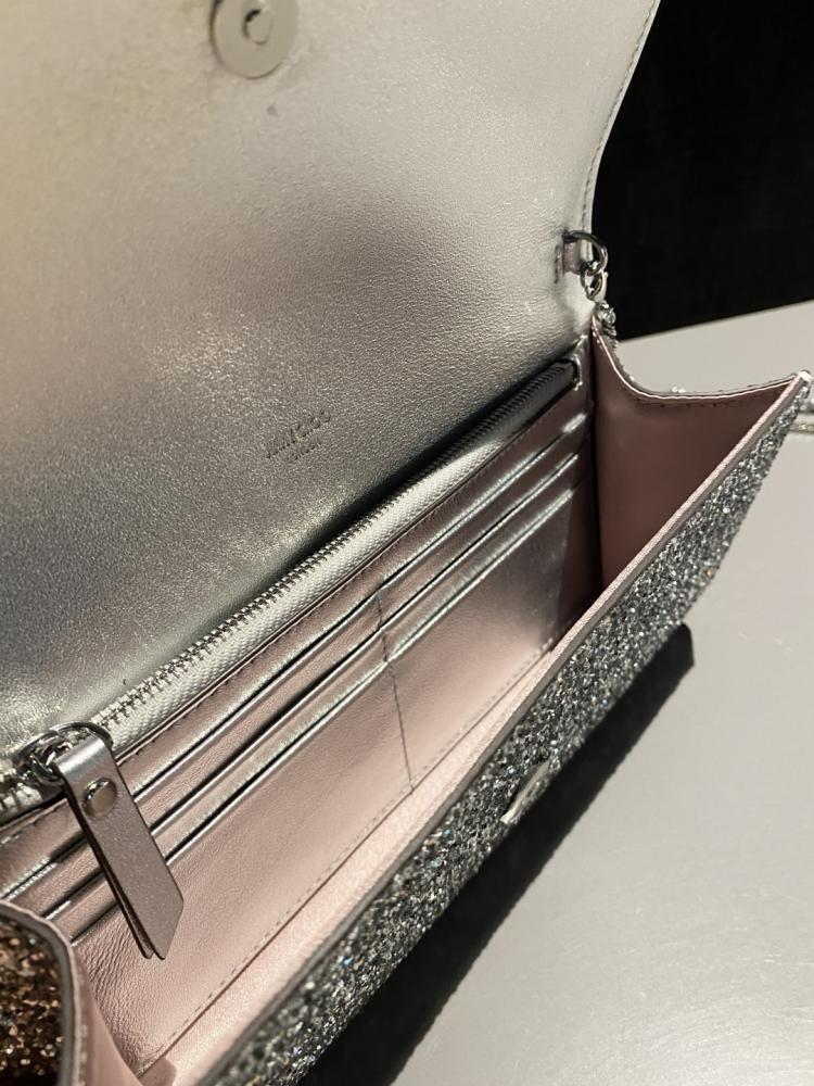 Jimmy Choo Crystal Embellished Clutch Wallet on Chain