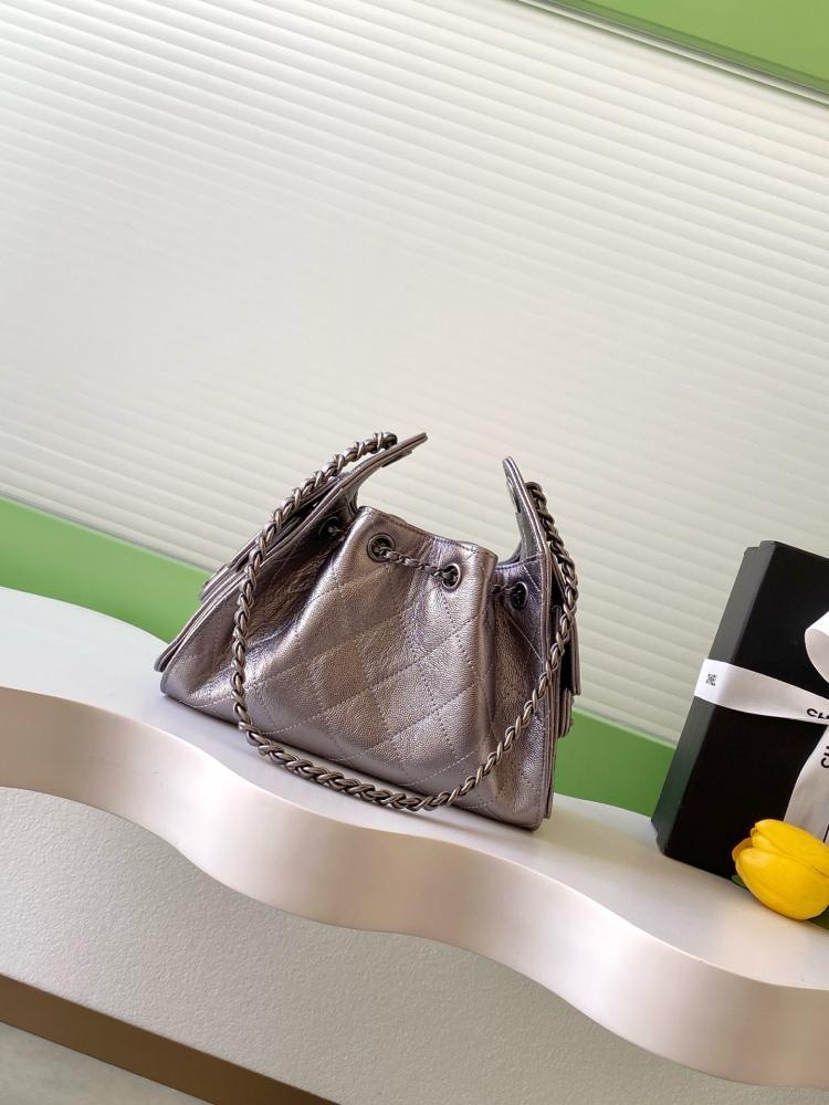 Chanel AS5631 Quilted Hobo Drawstring Bag