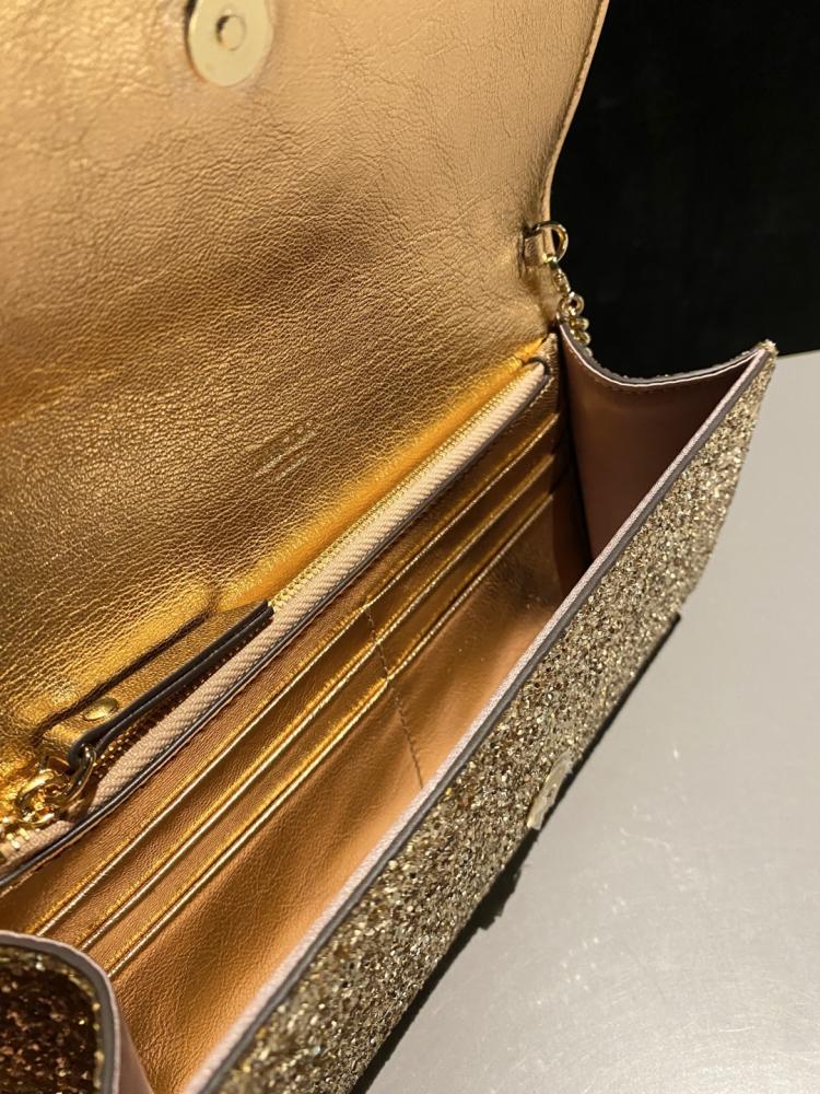 Jimmy Choo Crystal Embellished Clutch Wallet on Chain