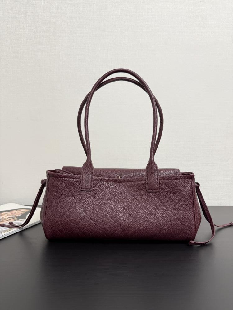 Chanel Quilted Grained Leather East-West Flap Bag