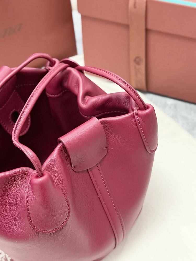 Loro Piana Bale Softy Drawstring Bucket Bag